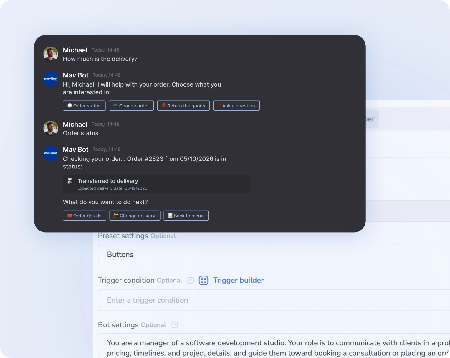 Quick auto-replies