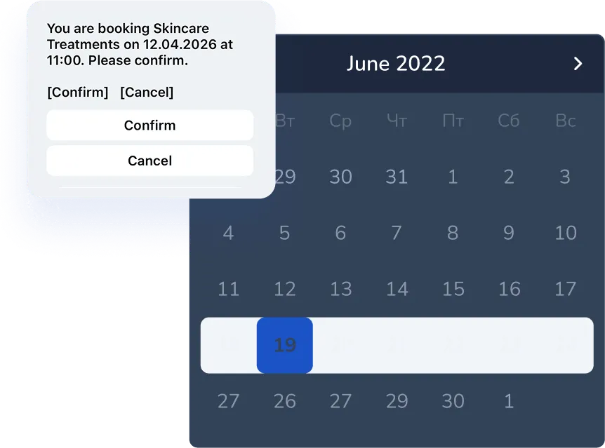 Appointment booking