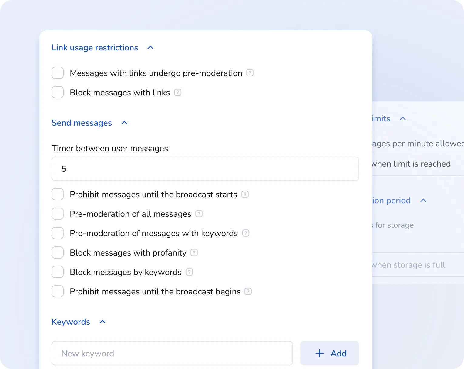 Chat and scenarios